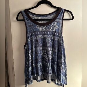 Free People NWOT Aztec print tank top